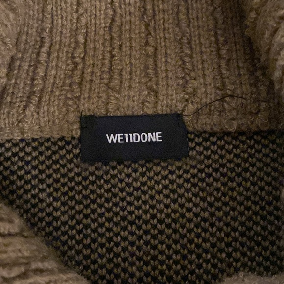 WE11DONE SQUARE LOGO PILE KNIT JUMPER SWEATER - Picture 5 of 16